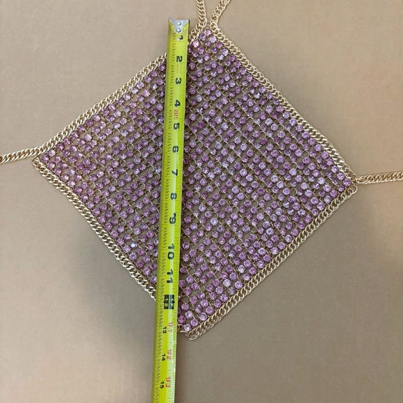 H:ours Oaklyn Top in Purple Embellishments Chain - Picture 8 of 8